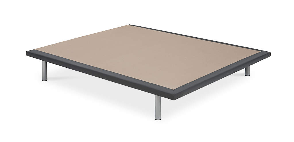 Base Tapizada Con Patas de Madera Wengué y Tejido 3D Transpirable, Barras  Transversales de Refuerzo, Color Gris, Medidas 90x190 cm